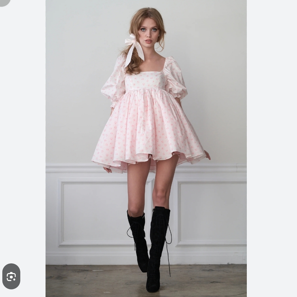 Selkie Parfait Poet Puff Dress